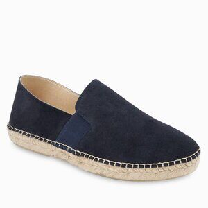 André Assous Men's Santiago Navy Suede Slip-On Espadrilles size 44 $179 10.5 US